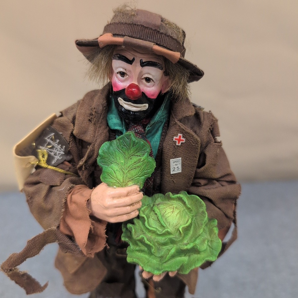 Emmett Kelly Jr. Real Rags Eating Cabbage 2 Clown Collectible Figure Limited Ed‎ - Picture 2 of 11